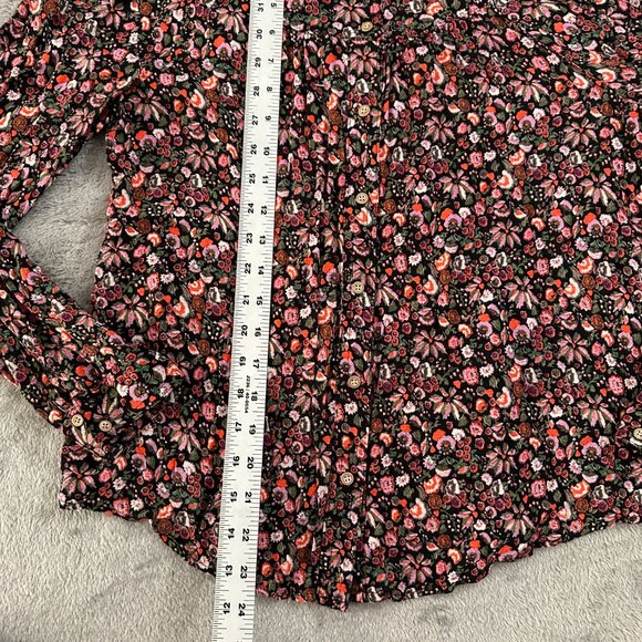 Maeve Anthropologie Long Sleeve Ditsy Floral Blouse Shirt Top SMALL - Picture 4 of 6
